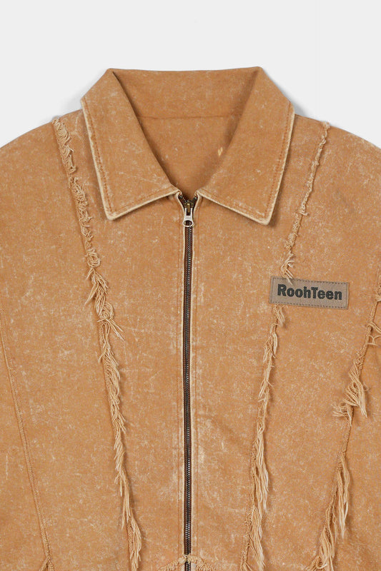 Mustard Storm Acid-Wash Jacket