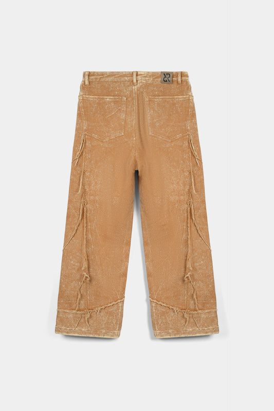 Mustard Shatter Denim Pants
