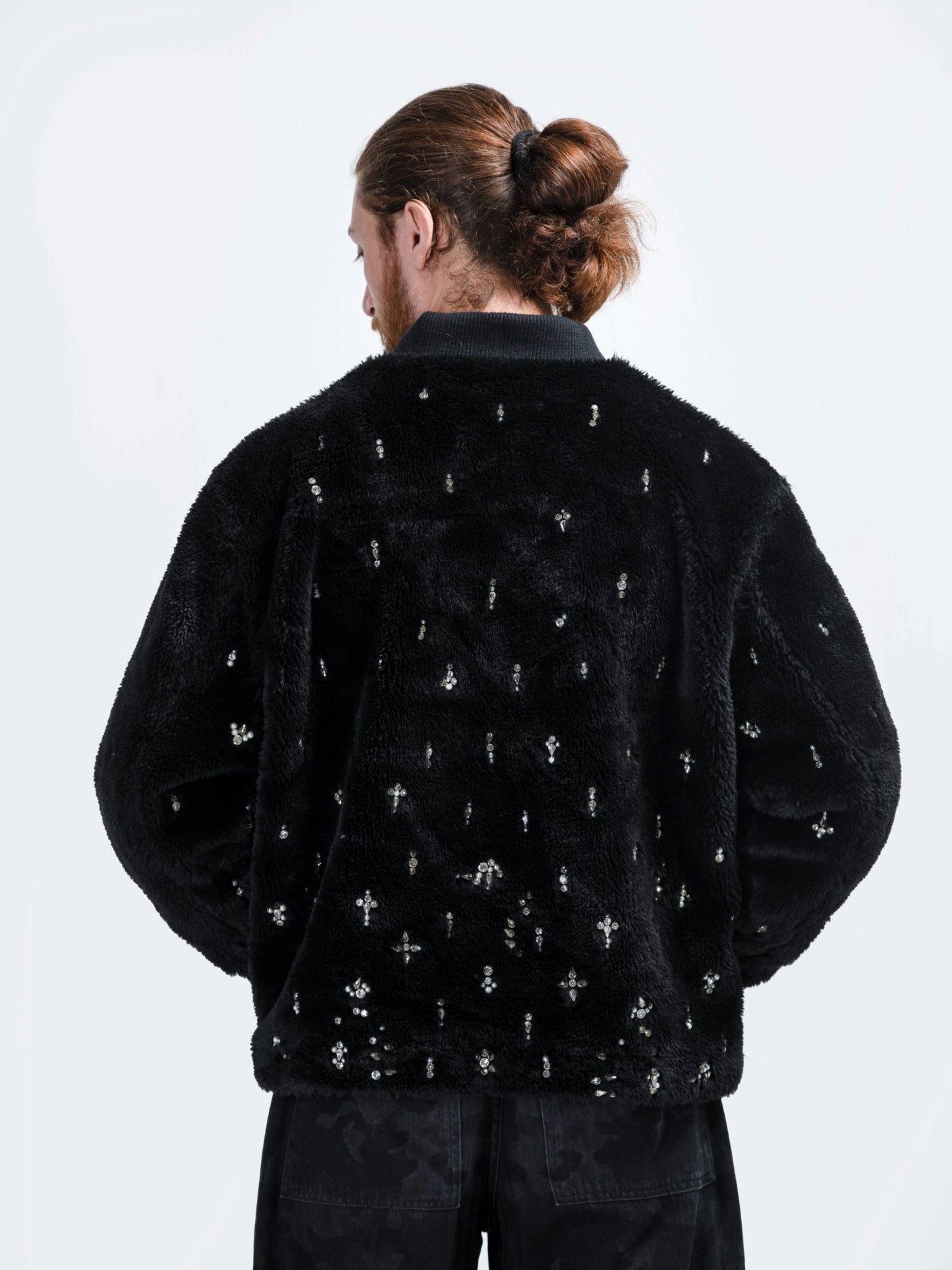 سترة مطرزة بضوء النجوم الأسود