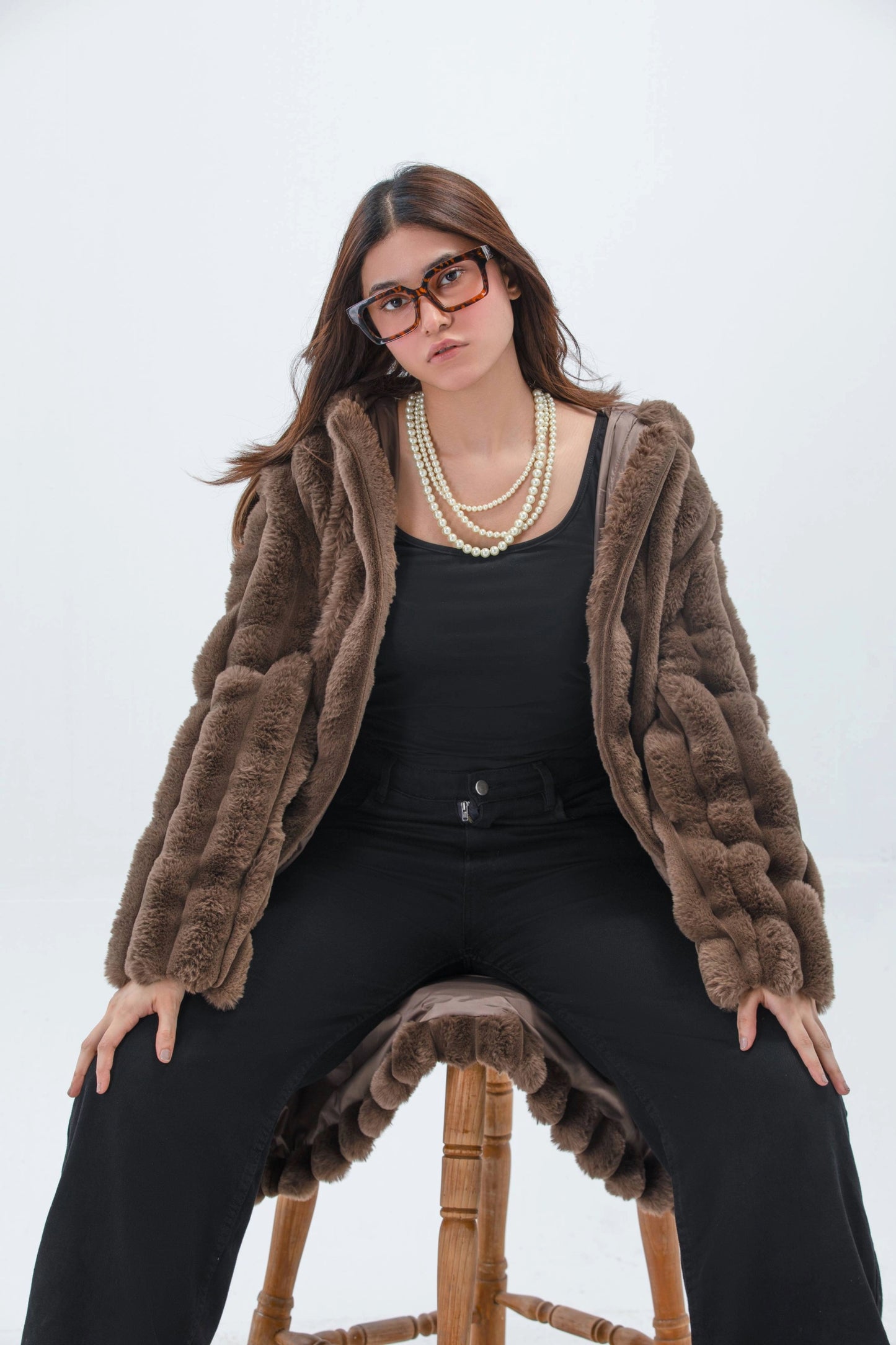 Royal Plush Long Coat for Woman