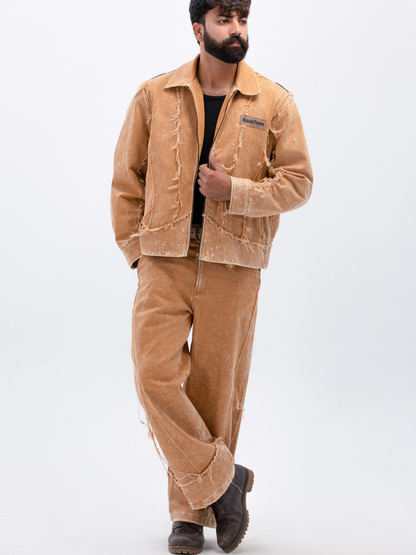 بنطال جينز شاتر بلون الخردل