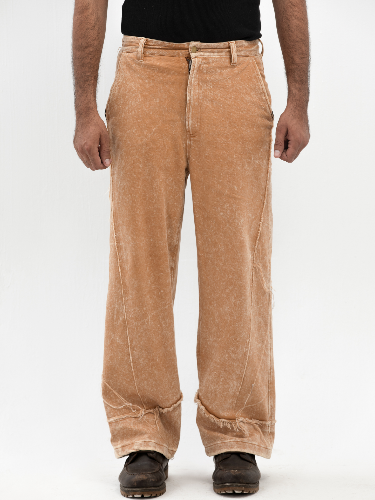 بنطال جينز شاتر بلون الخردل