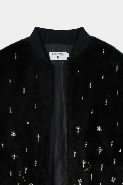 سترة مطرزة بضوء النجوم الأسود