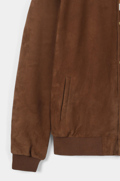 سترة بغطاء رأس بلون الكاكاو الأردوازي 