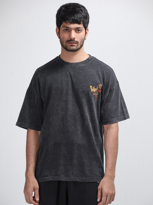 Black Acid Wash T-Shirt