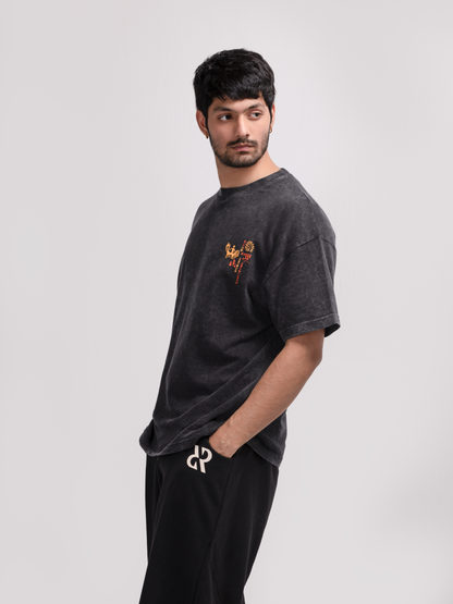 تي شيرت أسود مقاوم للأحماض