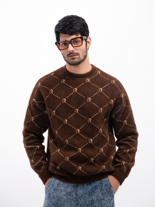 R-Weave Jacquard Sweater