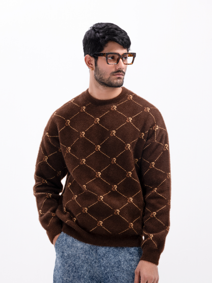 R-Weave Jacquard Sweater