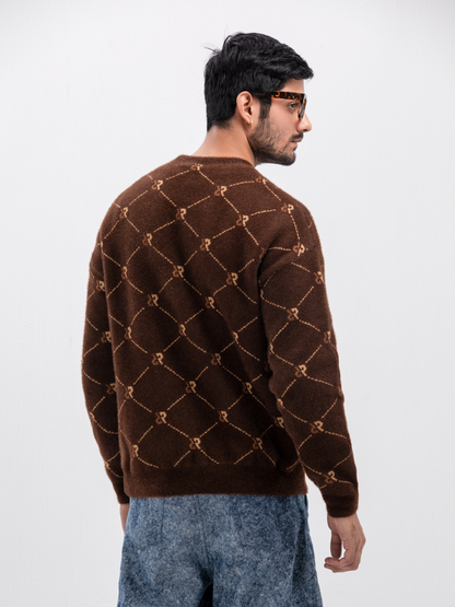 R-Weave Jacquard Sweater