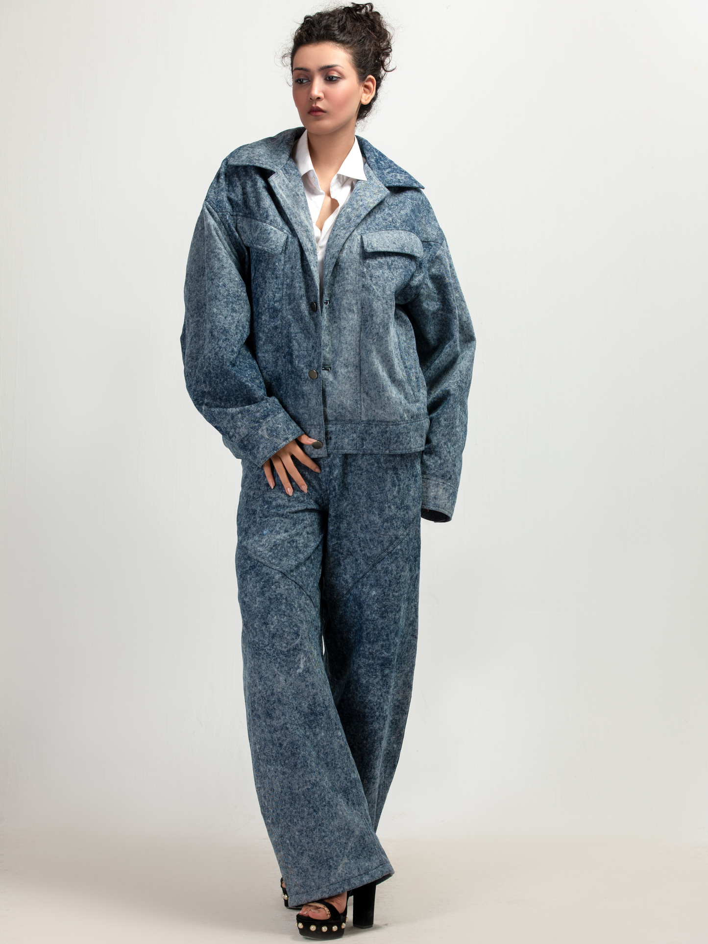 بنطال جينز ستون ويف