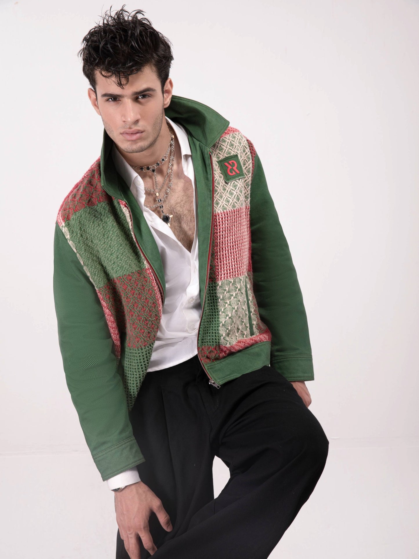 جاكيت رالي جينز مرقع