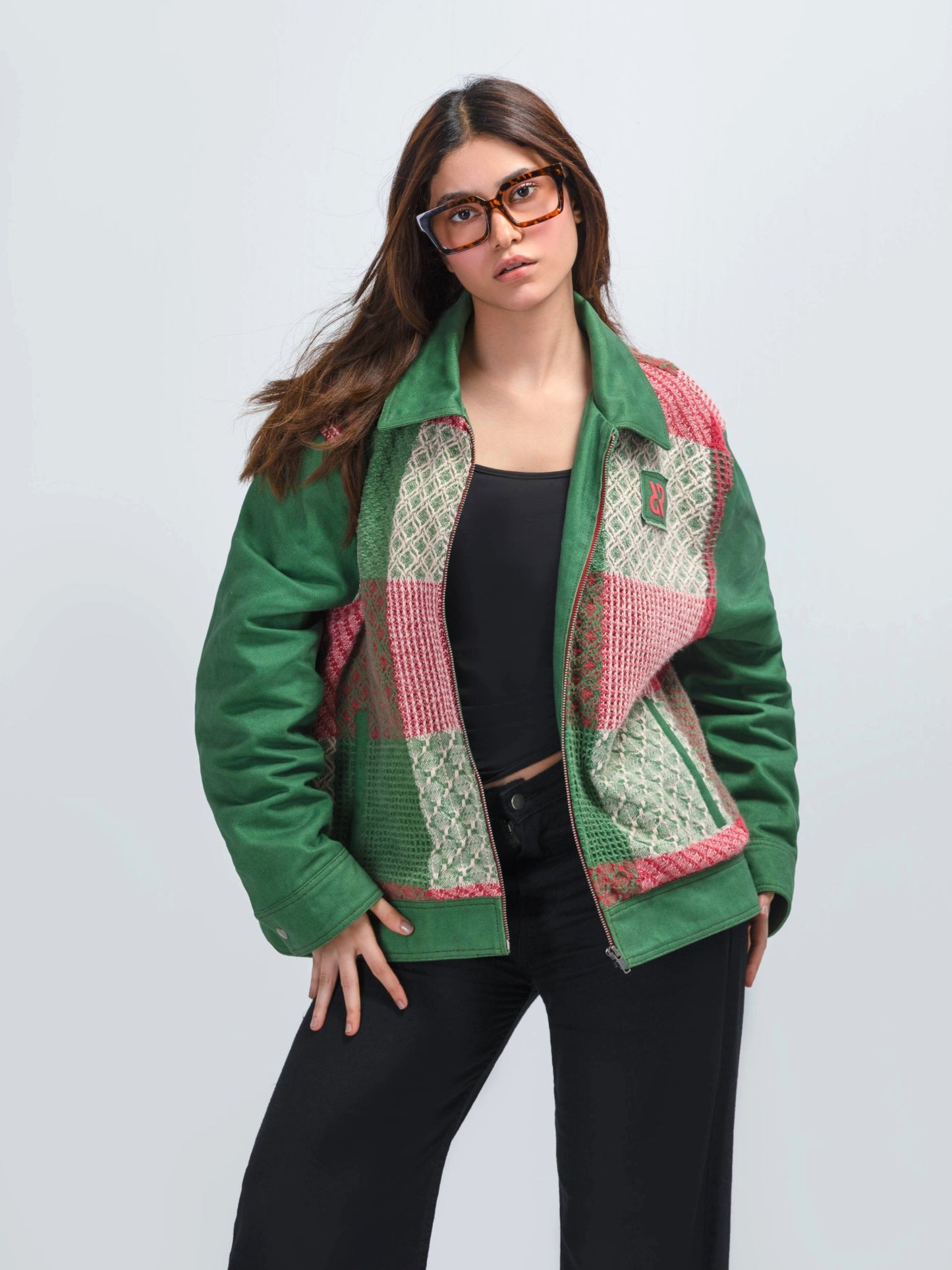 جاكيت رالي جينز مرقع