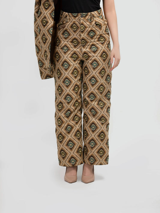 بنطال لوكس منسوج بنسيج الماس